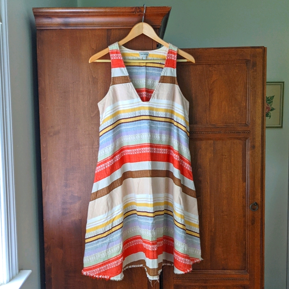 Anthropologie Striped Cotton Dress by The Odells